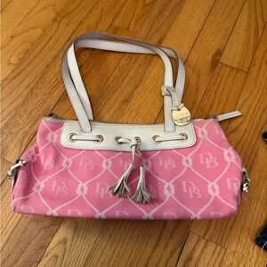 Dooney & Bourke Pink and Cream Shoulder Bag